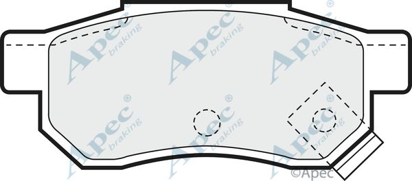 APEC BRAKING Комплект тормозных колодок, дисковый тормоз PAD688